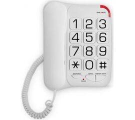 Телефон проводной TEXET TX-201 белый 
