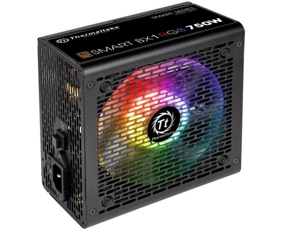  Блок питания Thermaltake PS-SPR-0750NHSABE-1 ATX 750W Smart BX1 RGB 80+ bronze (24+4+4pin) APFC 120mm fan color LED 8xSata RTL 
