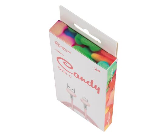  Дата-Кабель Red Line Candy USB - Type-C, розовый 
