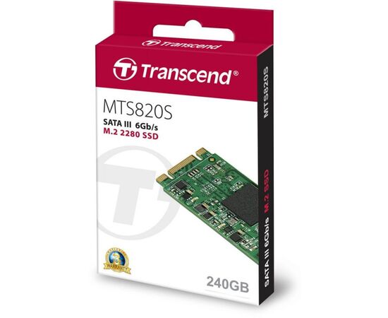  Твердотельный диск 256GB Transcend MTS800S, M.2, SATA III [ R/W - 460/560 MB/s] 