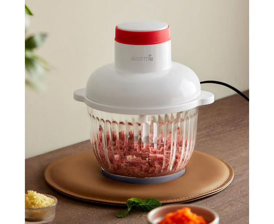  Измельчитель Deerma Meat Blender DEM-JR10W, объем 2 литра, 2 скорости 