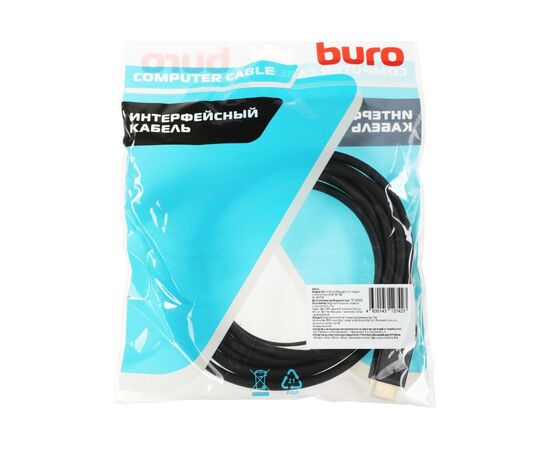  Кабель аудио-видео Buro HDMI (m)/DisplayPort (m) 3м (HDMI-DP-3M) Позолоченные контакты черный 