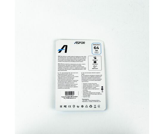  Flash Drive 64G USB  2.0 Aspor PK_TG105 (металл) нс 