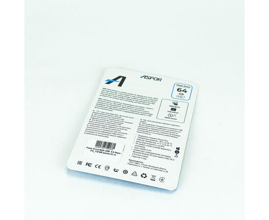  Flash Drive 64G USB  2.0 Aspor PK_TG105 (металл) нс 