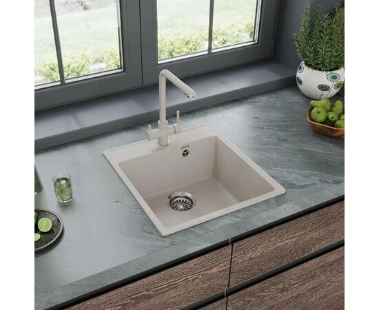  Кухонная мойка MAUNFELD Perla 460 MFQS-460LBG светло-бежевый 